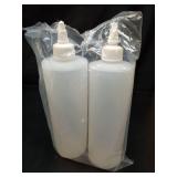 BRIGHTFROM Condiment Squeeze Bottles, 16 OZ Empty Squirt Bottle with Twist Top Cap, Leak Proof - Great for Ketchup, Mustard, Syrup, Sauces, Dressing, Oil, Arts and Crafts, BPA FREE Plastic - 2 PACK - 