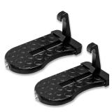 HBXJGS Car Door Step 2 Pack Foldable Roof Rack Car Step Aluminum Door Step for Car Roof Access Suitable for Most Cars, SUVs, and Trucks (Black) - Retail: $75