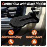 HBXJGS Car Door Step 2 Pack Foldable Roof Rack Car Step Aluminum Door Step for Car Roof Access Suitable for Most Cars, SUVs, and Trucks (Black) - Retail: $75