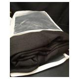 HPD Half Price Drapes - Faux Linen Curtains for Living Room (1 Panel) - 100W X 84L - Extra Wide Textured Room Darkening Curtains for Bedroom 84 Inches Long - Drapes for Home Decor, Essential Black - R