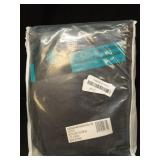 HPD Half Price Drapes - Faux Linen Curtains for Living Room (1 Panel) - 100W X 84L - Extra Wide Textured Room Darkening Curtains for Bedroom 84 Inches Long - Drapes for Home Decor, Essential Black - R