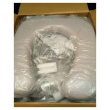 HOMLAND Bedside Commode with Padded Seat and Backrest, Aluminum Commode Toilet with Bucket, Easy Cleaning Portable Toilet for Adults and Seniors, 350 lb Capacity Enhanced Crossbar - Retail: $90