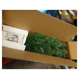 4ft Pre-lit Christmas Tree,Artificial Pine Potted Xmas Tree 256 Branches Tips,Decoration with 100 LED Lights & 12 Red Berries & 12 Pinecone for Home or Office - Retail: $80