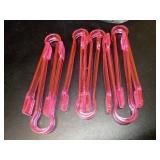 8 Pcs Plastic Buffet Serving Tongs, Clear Pink Kitchen Tongs Mini Serving Utensil Tongs for Food Ice Salad Buffet Barbecue Cookies, 6.3 Inches - Retail: $15