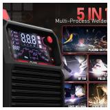 YESWELDER CT-520 Tig Welder & Plasma Cutter, 5-In-1 CUT/HF TIG/Pulse TIG/Spot Welding/Stick, 200A TIG and Stick & 50A Plasma Cutting, 110/220V Dual Voltage Multifunctional Welding Machine - Retail: $5