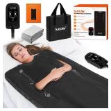 X-Vcak Sauna Blanket, Sauna, Portable Sauna for Home, 86-158â, 20-60 Minutes Timer, 6 ft x 2.62 ft - Retail: $86