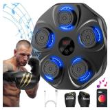 TGLLM Music Boxing Machine, Interactive Punching Trainer with Boxing Gloves, Large Size Wall Mounted Electronic Boxing Target for Adult Kids, 9 Modes & 9 Speeds - Retail: $90