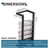 Towel Racks for Bathroom Rolled Towels,Small Vertical Towel Storage Rack for Bathroom,Premium Aluminum Matte Black Bath Towel Holder Wall Mounted,Easy to Install - Retail: $27