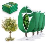 2Pcs Plant Frost Protection Covers 95x95 Inches â Reusable Breathable Freeze Blankets with Drawstring, Waterproof Non-Woven Fabric Frost Cloth for Winter Plant, Shrub, Tree, and Garden Protection