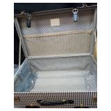 UNIWALKER Vintage Luggage Set of 3, Retro Spinner Trunk with Combo Lock for Women, Cute Designer Travel Suitcase Set with Train Case (26\"+20\"+12\", grid) - Retail: $400