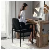 Mrs  Woods Events Dining  Chairs with Metal W/Brown Leather Armrests, Black - Retail: $84