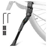 TOPCABIN Bike Kickstand Adjustable Aluminium Alloy Bicycle Kickstand Bike Side Kickstand Fit for 22\" 24\" 26\" 28\" Mountain Bike Road Bike/BMX/MTB (Black for 22-24-26-27-28 inch bike) - Retail: $16