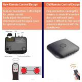 PBD Digital Outdoor TV Antenna, 150 Miles Range, 360Â° Rotating Directional Motor with Remote Control, Dual TV Support, Mounting Pole, 40FT RG6 Cable, UHF/VHF Reception - Retail: $60