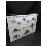 PBD Digital Outdoor TV Antenna, 150 Miles Range, 360Â° Rotating Directional Motor with Remote Control, Dual TV Support, Mounting Pole, 40FT RG6 Cable, UHF/VHF Reception - Retail: $60