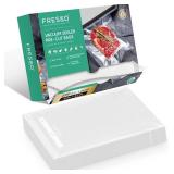 FRESKO 8\"x12\" Food Vacuum Sealer Bags, 120Pcs PreCut Bags for Food Vacuum Storage, Vacuum Seal Food Sealer Bags with BPA Free and Heavy Duty, Great for Sous Vide Bag Meal Prep - Retail: $24