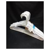 Sharpty Plastic Hangers Clothes Hangers for Clothing, Closet, Coats & Shirts - Durable & Space Saving - for Everyday Standard Use, Room Essentials & Basics - 17 Pack - White - Retail: $16