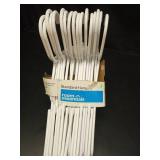 Sharpty Plastic Hangers Clothes Hangers for Clothing, Closet, Coats & Shirts - Durable & Space Saving - for Everyday Standard Use, Room Essentials & Basics - 17 Pack - White - Retail: $16