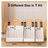 Delamu 3 Pack Pull Out Cabinet Organizer, 15.7\"Deep Pull Out Drawers for Cabinets, Slide Out Drawers for Kitchen Cabinets, Bathroom Cabinet Organizer, Pantry (White) - Retail: $40