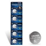 PGSONIC CR2450 3V Lithium Battery (5pcs) - Retail: $14