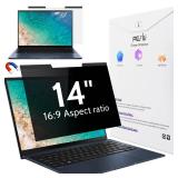 3 Peslv  Laptop Privacy Screen 14 inch for 16:9 Computer Monitor, 14\" Removable Anti Glare Protector Blue Light Filter Shield Compatible with Lenovo Hp Dell Acer Asus Thinkpad Envy Xps - Retail: $60
