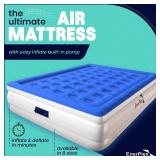 EnerPlex Twin Air Mattress with Built-in Pump - 16 Inch Double Height Inflatable Mattress for Camping, Home & Portable Travel - Durable Blow Up Bed with Dual Pump - Easy to Inflate/Quick Set Upï»¿ 