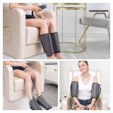 QUINEAR Air Compression Leg Massager for Circulation & Pain Relief, Calf Massagers with 2 Modes & 3 Intensities, Sequential Compression Device (SCD) for RLS, Edema, FSA-HSA - Ideal Gift - Retail: $59