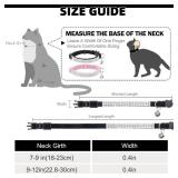 EXPAWLORER Soft Velvet Safe Cat Collars for Girl Cats -2 Pack Rhinestones Bling Diamante Adjustable Collars Breakaway- Chirstmas Cat Clollar Gifts with Bells for Boy Cats Kitty and Small Dogs - Retail