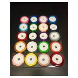 LIUYAXI 20 Colors 100 Yard Rainbow Satin Ribbon, 3/8\" X 5 Yard/Roll, Double Face Satin Ribbon Perfect for Gift Wrapping Happy Birthday Party Decorations and More - Retail: $15