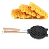 Cast Iron Waffle Maker Stove Top,Mini Nonstick Waffle Maker Pan Efficient Dual Sided Coating for Home Use for Waffles Toaster - Retail: $24