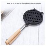 Cast Iron Waffle Maker Stove Top,Mini Nonstick Waffle Maker Pan Efficient Dual Sided Coating for Home Use for Waffles Toaster - Retail: $24