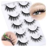 Zegaine Self Adhesive Eyelashes Fluffy Lashes Strips, Black - Retail: $12