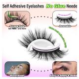 Zegaine Self Adhesive Eyelashes Fluffy Lashes Strips, Black - Retail: $12