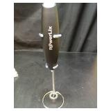 PowerLix Powerful Handheld Milk Frother With Stand Battery Operated Foam Maker Frother Wand For Coffee (A Black) (A Black) - Retail: $16