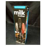 PowerLix Powerful Handheld Milk Frother With Stand Battery Operated Foam Maker Frother Wand For Coffee (A Black) (A Black) - Retail: $16