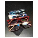 RaoOG Reading Glasses Womens Men Blue Light Blocking - 4 Pack Ladies Blue Screen Readers Lightweight Eyeglasses Choose Your Magnification +2.5 - Retail: $27