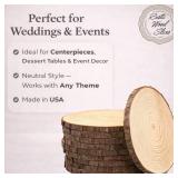 Set of (10) 7-9 inch Wood Slices for centerpieces, Arts and Crafts, and Rustic Home Decor! Wood Slice centerpieces, Wood Rounds, Tree Slices (Small 7-9 inch) - Retail: $37