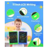 Magic Jimmy 2 Pack 11 Inch LCD Writing Tablet Doodle Board, Colorful Electronic Drawing Pads, Creative Drawing Fun for Kids 3-6, Educational Car Trip Toys | Navy Blue and Green - Retail: $12