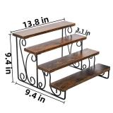 Coloch Wood Display Riser Stand, 4 Tier Wood Perfume Organizer Stand Tiered Shelf Display Cupcake Holder Stand Decorative Display Stand for Craft, Cupcake, Dessert, Perfume, Figures - Retail: $16