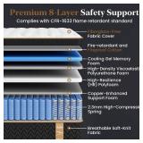 King Mattress 10 Inch, Cooling Hybrid Bed in a Box, Individual Pocket Springs, Motion Isolation, Targeted Hip/Shoulder/Lumbar Support, Fiberglass-Free, Ergonomic Zones, 365-Night Trial, CertiPUR-US - 