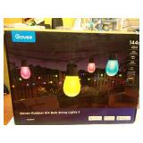 Govee Smart Outdoor String Lights 2, 144ft Outdoor Lights with Dimmable Warm White LED Bulbs, 47 Scene Modes for Patio, Backyard, Balcony, IP65 Waterproof, Works with Alexa, App Control - Retail: $190