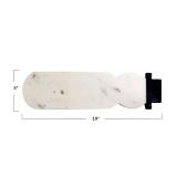 Creative Co-Op Marble Snowman Shaped Cheese and Cutting Board, White and Black - Retail: $24