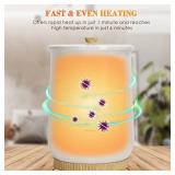 Keenray Towel Warmer, Large, Auto Shut Off, Fits Up to Two 40\"X70\" Oversized Towels; white with light grey lid and wood accents - Retail: $107