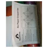 ApudArmis Six Player Croquet Set with Premiun Rubber Wooden Mallets 28In,Colored Ball,Wickets,Stakes - Lawn Backyard Outdoor Game Set for Adults/Teenagers/Family (Large Carry Bag Including) - Retail: 