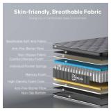 CRYREINA Queen Mattress 12 Inch Queen Size Mattress in a Box Upgrade Pocket Springsï¼Medium Firm, *May be 14\" thick unsure in its vacuum sealed bag* - Retail: $230