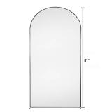 AyeWish Floor Mirror, Oversized Full Length Mirror, Arched Mirror, Large Standing Mirror, Tall Mirror, Wall Mounted, FreeStanding, Giant Mirror, 77\"Ã38\", Aluminum Frame - Black - Retail: $200