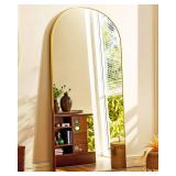 KOMCOTE Full Length Floor Mirror - 71x30 Inches Oversized Arched Wall Mirror, Gold Standing Mirror for Bedroom, Living Room, Dressing Room - Elegant Freestanding & Leaner Mirror for Home Decor - Retai