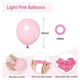 FOTIOMRG Pink Balloons - 12 Inch, 50 Pack Light Pink Latex Party Balloons with Pink Ribbon for Birthday, Graduation, Bridal, Baby Shower, Gender Reveal & Princess Parties - Retail: $12