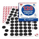 Magnetic Dots 120pcs - Round Magnets with Adhesive Backing, Circle Size Diameter 0.8ââ x 0.08â on 4 Tape Sheets, with 3M Strong Adhesive Backing. Perfect for DIY, Art Projects, Industri