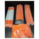 CEWOR 50pcs Reflective Driveway Markers 48 Inch Snow Stakes 5/16 Inch Diameter Orange Fiberglass Driveway Reflectors Hi-Visibility Safety Snow Poles for Parking Lots, Walkway, Ski Slopes Road - Retail