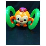 Bright Starts Roll & Glow Monkey Crawling Baby Toy with Lights and Sounds, Tummy Time Toy, 6 Months and up - Retail: $20